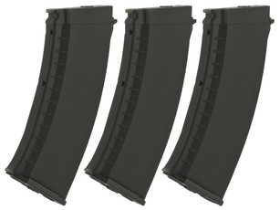 KWA 120 Round Mid-Cap Airsoft AEG Magazine 3-Pack, Black