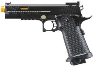 Golden Eagle 3331 Hi-Capa GBB Airsoft Pistol w/ Vented Slide, Black/Gold