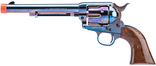 Colt SAA .45 Peacemaker Cavalry Barrel Gas Powered Airsoft Revolver, Blued Colt SAA .45 Peacemaker Cavalry Barrel Gas Powered Airsoft Revolver, Blued
