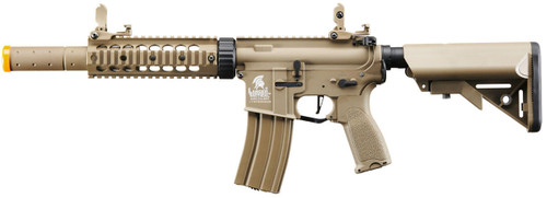 Lancer Tactical LT-15 Hybrid Gen 2 M4 SD 7" AEG Airsoft Rifle with Mock Suppressor, Tan