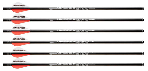 Umarex Carbon Fiber AirJavelin Arrows w/ Field Tip, 6 Pack, Black Umarex Carbon Fiber AirJavelin Arrows w/ Field Tip, 6 Pack, Black