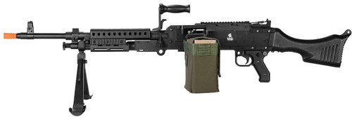 Lancer Tactical Full Metal M240 Squad Automatic Machine Gun AEG Airsoft Rifle, Black Lancer Tactical Full Metal M240 Squad Automatic Machine Gun AEG Airsoft Rifle, Black