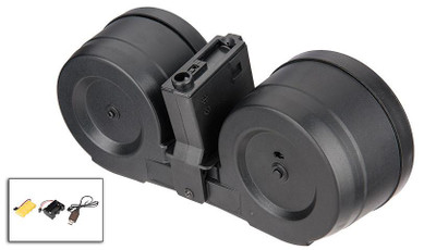 G&G 2300 Round Drum Mag for M4/m16, Auto Winding