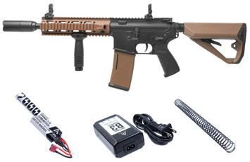 Arcturus Lwt MK Ii CQB 10 AEG Sport Arc SE Airsoft Rifle Starter Pack Black Tan