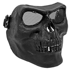 Full Face Skull Mask for Airsoft with Metal Mesh Eyes, Black Full Face Skull Mask for Airsoft with Metal Mesh Eyes, Black