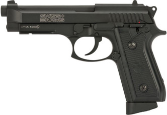 Swiss Arms PT92 Full Metal CO2 Blowback .177 Airgun, Black