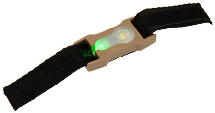 AMA 1" Webbing Split Bar Green L.E.D Strobe Light, Dark Earth