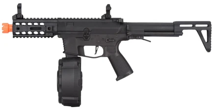 Classic Army ECS PX-9 AEG Airsoft SMG w/ Drum Magazine, Black