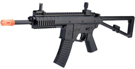 Double Eagle M307F PDW Polymer Spring Powered Airsoft Rifle, Black