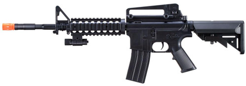 UK Arms M16B Spring Operated Airsoft Rifle with Laser Sight, Black