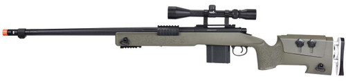 WellFire M40A3 Bolt Action Airsoft Sniper Rifle w/ Scope, OD Green