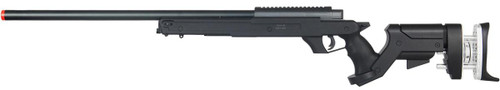 Well MB05 Gas Powered Bolt Action Airsoft Sniper Rifle w/ Extended Stock, Black