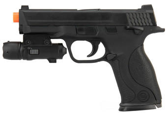 UK ARMS G53 Spring Airsoft Pistol w/ Laser, Black