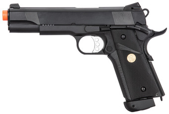 Double Bell CO2 M1911 Polymer MEU Blowback Airsoft Pistol, Black