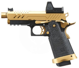 Vorsk 3.8 Hi-Capa Pro GBB Airsoft Pistol w/ Micro Red Dot, Gold