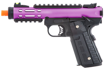 WE-Tech Galaxy 1911 Gas Blowback Airsoft Pistol, Purple Slide w/ Black Lower