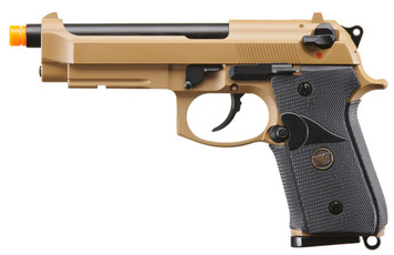 WE-Tech M9A1 Navy Gas Blowback Airsoft Pistol w/ No Markings, Tan