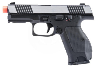 Kizuna Works KW-15K Gas Blowback Airsoft Pistol, Chrome/Black