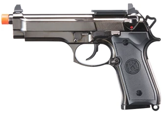 KLI KL-92 Fusion Optic Ready 6mm Dual Power CO2/GBB Airsoft Pistol, Black/Gun Metal