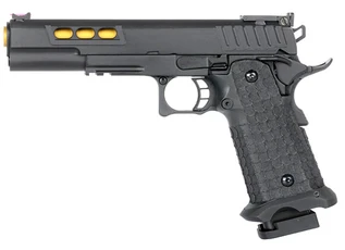 Army Armament R608 Hi-Capa Gas Blowback Airsoft Pistol, Black