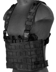 Lancer Tactical Airsoft Lightweight Magazine Pouch Chest Rig, Black