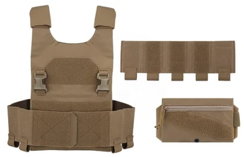 Code 11 Gear Lightweight Tactical Plate Carrier Set, Tan