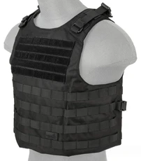 Lancer Tactical 1000D Nylon AAV Style Plate Carrier, Black