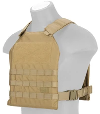 Lancer Tactical Standard Issue 1000D Nylon Tactical Vest, Khaki