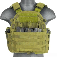 Lancer Tactical 1000D Nylon Airsoft MOLLE Tactical Vest, OD Green