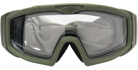 Lancer Tactical Rage Protective Airsoft Goggles, Smoke/Yellow/Clear Lens, Green