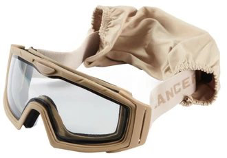 Lancer Tactical Rage Goggles w/ Clear Lens, Tan