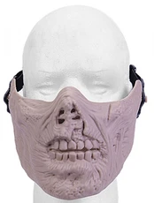 Airsoft Megastore Armory Half Face Zombie Skull Mask, Tan