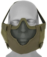 Black Bear Airsoft V8 Mesh Nylon Half Face Mask, OD Green