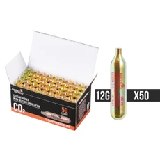 Lancer Tactical 12 Gram CO2 Cartridges with Silicone Oil, Pack of 50