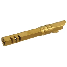 Atlas Custom Works Stainless Hexagon Outer Barrel for Tokyo Marui Hi-Capa 5.1 GBB Airsoft Pistols, Gold