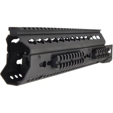 LCT 13.5" CNC Machined Aluminum AK KeyMod Handguard Rail, Black