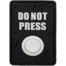 "Do Not Press" PVC Patch, Black/White