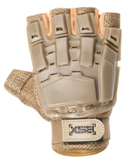HK Army BSX Half Finger Gloves, Tan