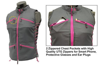 True Huntress Series Grey and Pink Sporting Vest True Huntress Series Grey and Pink Sporting Vest
