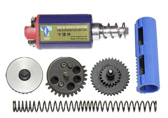 SHS High Speed Tune Up Kit w/ Motor, 131 Gear Set, Piston, and M120 Spring SHS High Speed Tune Up Kit w/ Motor, 131 Gear Set, Piston, and M120 Spring