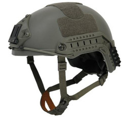 Lancer Tactical NVG Railed SpecOps Military Style Helmet, Foliage Green