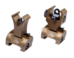 GandG Flip-Up Front and Rear Sights for M16 Series, Tan GandG Flip-Up Front and Rear Sights for M16 Series, Tan