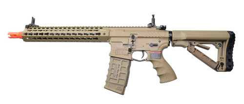 GandG CM16 SRXL 12 Keymod Airsoft DMR AEG Rifle, FDE/Tan