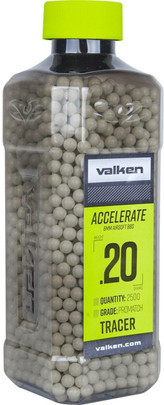 Valken Accelerate 0.20g BBs, 2500 CT, Tracer