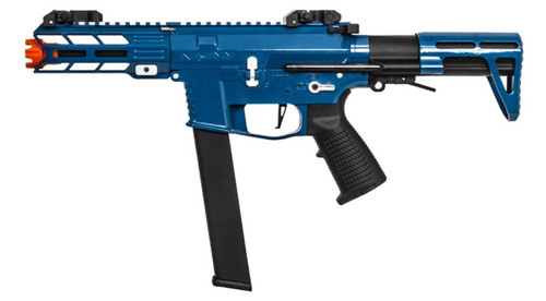 Classic Army Nemesis X9 PDW SMG AEG Airsoft Rifle, Blue/Silver