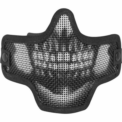 Valken Kilo Airsoft Mesh Mask - Skull, Black
