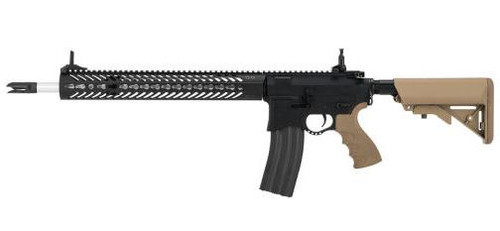 Seekins Precision Licensed AR-15 SP223 Advanced Airsoft M4 AEG Rifle w/ G2 Gearbox, Black/Tan