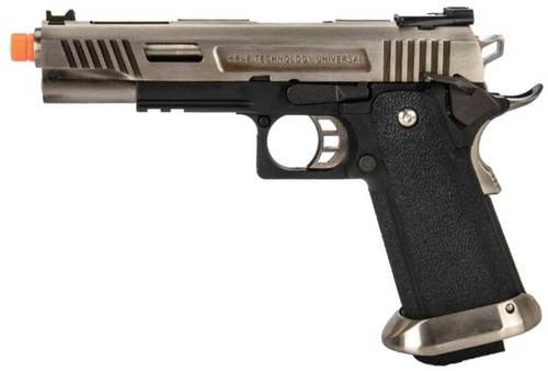 WE-Tech Hi-Capa 5.1 T-Rex Full Auto Gas Blowback Competition Airsoft Pistol, Silver