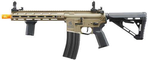 Lancer Tactical Gen 3 Hellion M-LOK 10" Airsoft M4 AEG with Delta Stock, Tan