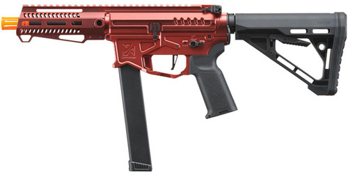 Zion Arms R&D Precision Licensed PW9 Mod 1 Airsoft Rifle with Delta Stock, Vulken Red